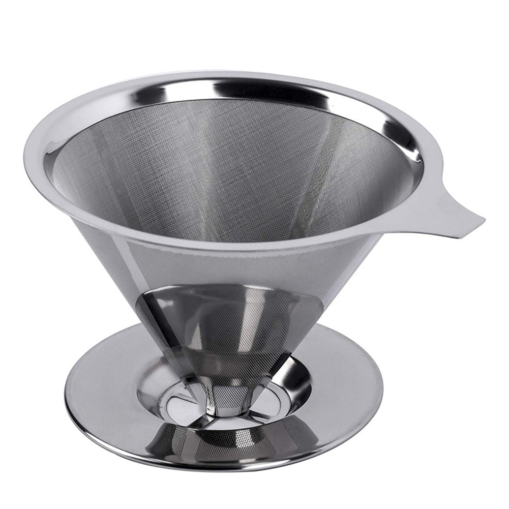 Double Layer Coffee Filter Holder - Stainless Steel Reusable
