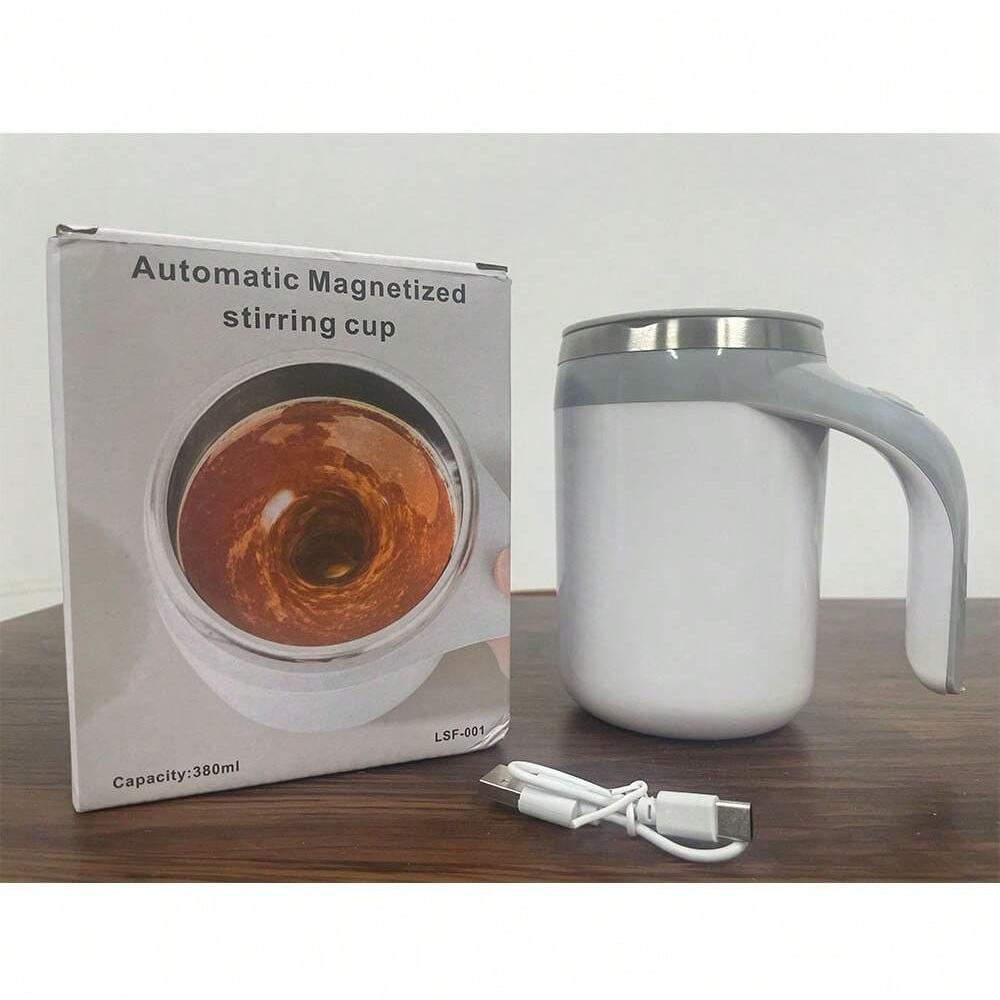 Coffee Mug: Stainless Steel Auto Magnetic Stirring Cup