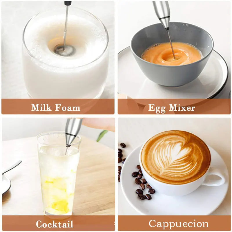 Portable Electric Milk Frother USB Handheld Blender
