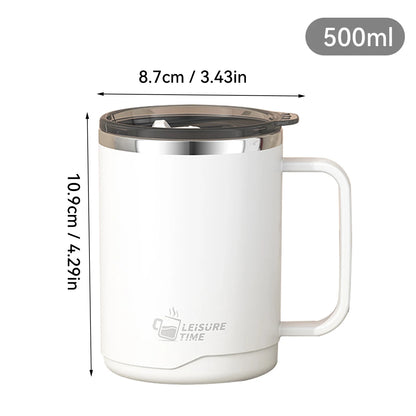Double Wall Insulated Coffee Mug - Leak-Proof Steel Cup