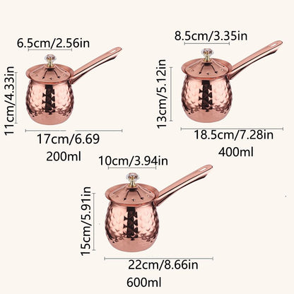 Turkish Coffee Pot - Handcrafted Stainless Steel