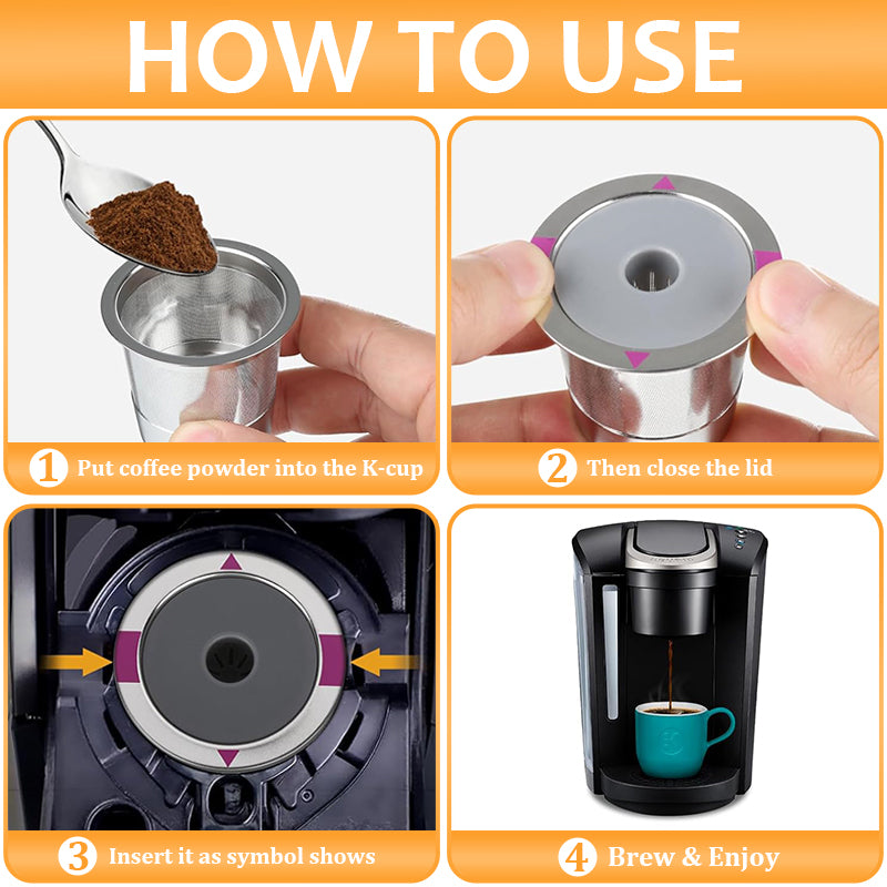 Reusable Coffee Pods - Stainless Steel Filters for Keurig
