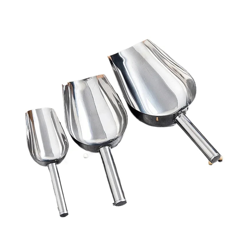 Stainless-Steel Ice Cube Scoop for Bar & Kitchen