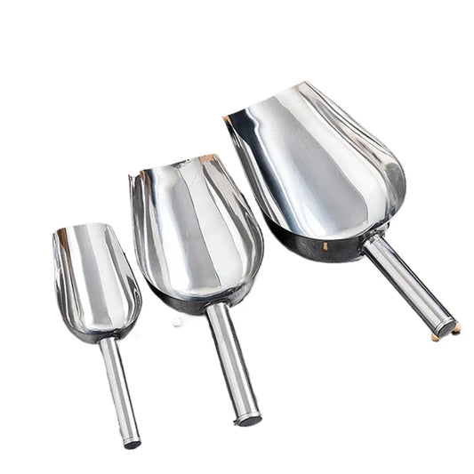 Stainless-Steel Ice Cube Scoop for Bar & Kitchen