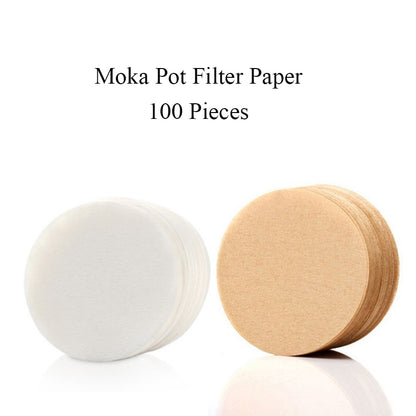 Round Coffee Filter Paper: 100Pcs for Ice Drop & Moka Pot