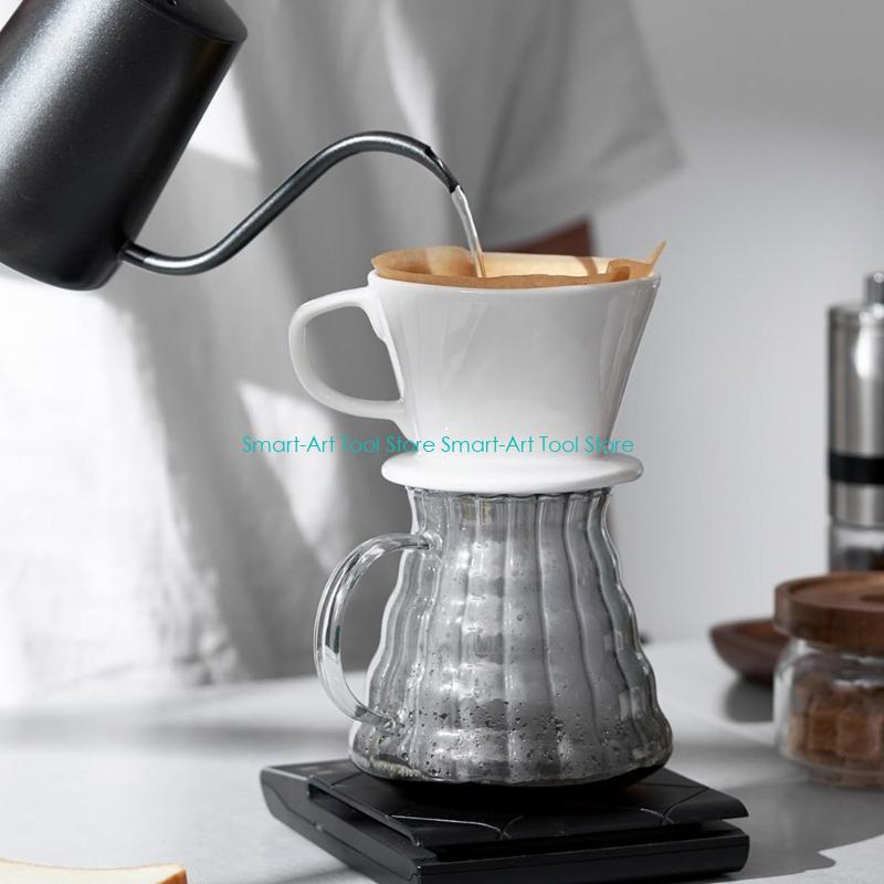 Coffee Dripper: Ceramic Coffee Filter Cup - Reusable Conical Dripper