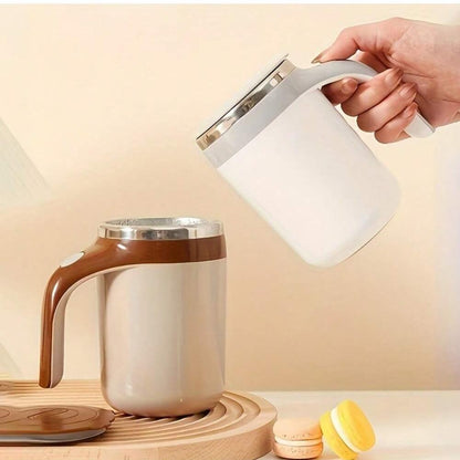 Coffee Mug: Stainless Steel Auto Magnetic Stirring Cup