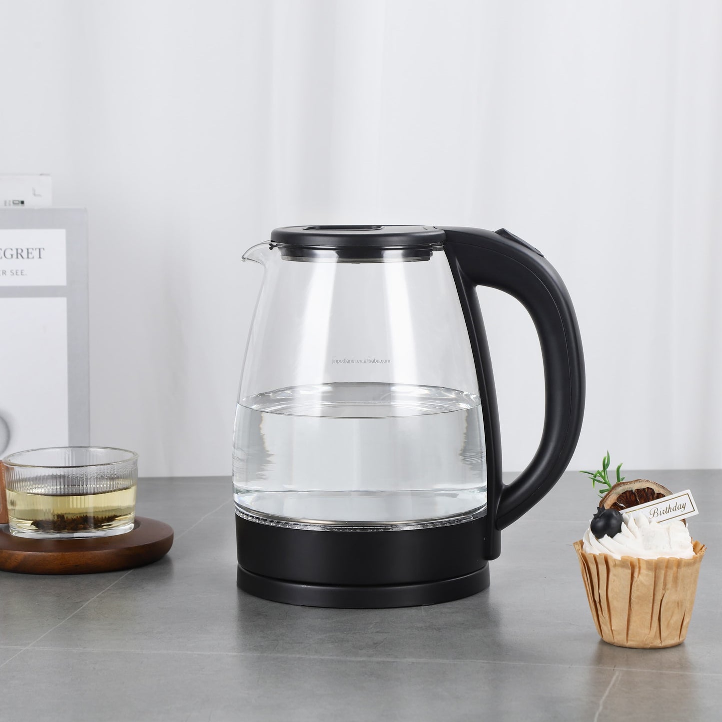 Glass Electric Kettle 1500W - Modern, Auto, 360° Rotating Base