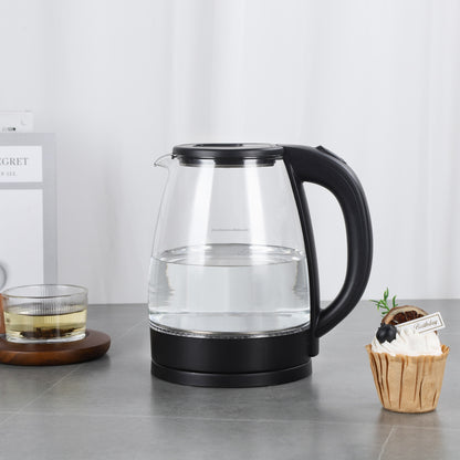 Glass Electric Kettle 1500W - Modern, Auto, 360° Rotating Base