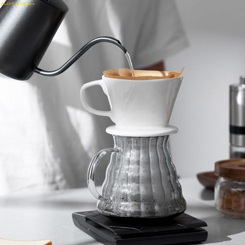 Porcelain Drip Coffee Maker Funnel - Conical Hand Filter Cup