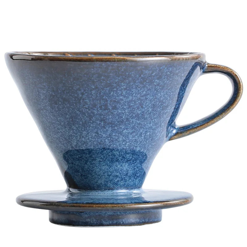 YWDL Ceramic Coffee Filter Cup Reusable Filters Coffee Maker V Style Funnel Dripper Filter Cup Coffee Accessories