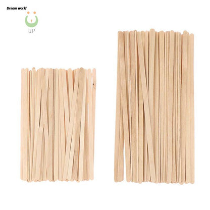 Wooden Coffee Stirrers 100pcs - Biodegradable Drink Sticks