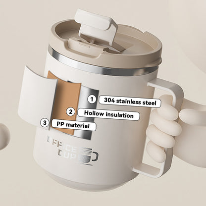 Double Wall Insulated Coffee Mug - Leak-Proof Steel Cup