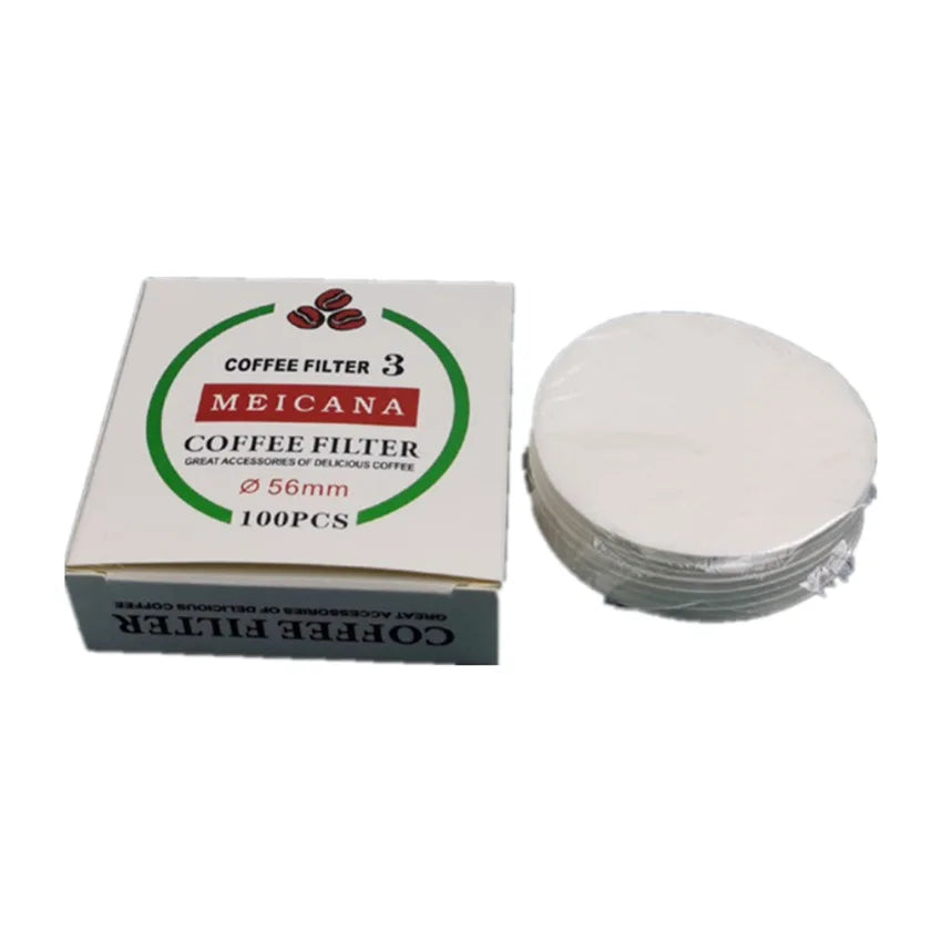 Round Coffee Filter Paper: 100Pcs for Ice Drop & Moka Pot