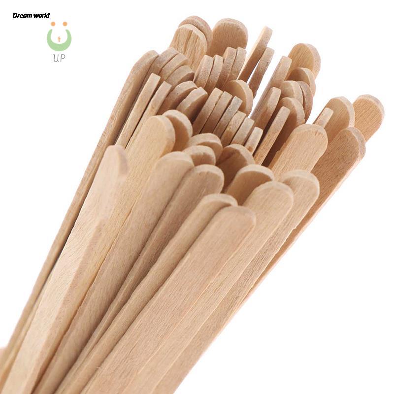 Wooden Coffee Stirrers 100pcs - Biodegradable Drink Sticks