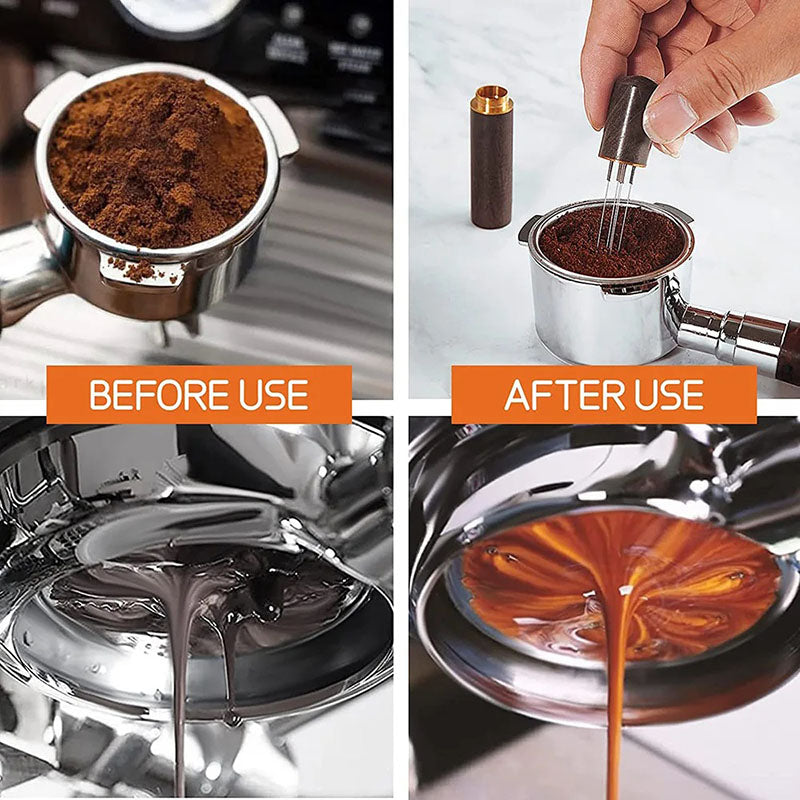 Stainless Steel Espresso Tamper - Needle Distributor Leveler