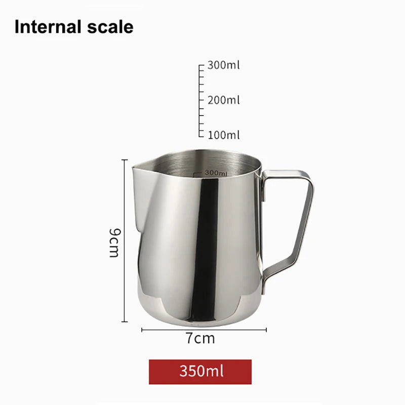 100ML-2000ML Stainless Steel Milk Frothing Pitcher Espresso Coffee Barista Craft Latte Cappuccino Cream Frothing Jug Pitcher